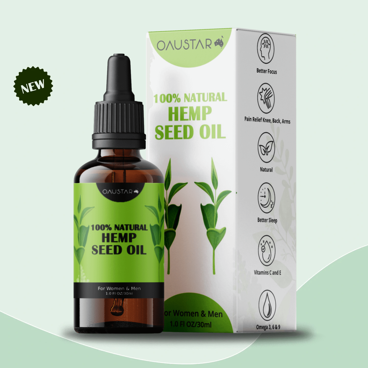 Hemp Seed Oil For Anti Stress, Better Sleep, Anti Anxiety Support