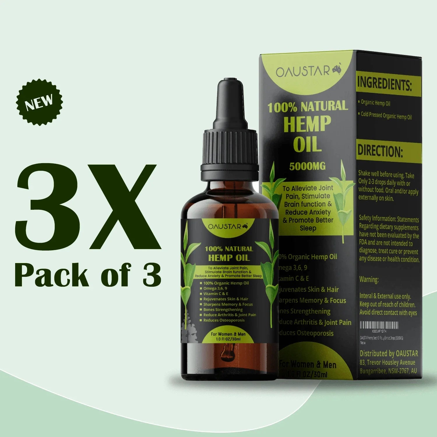 Pain Relief Oil for Joints, Muscles, Knee & Back Pain 30ml