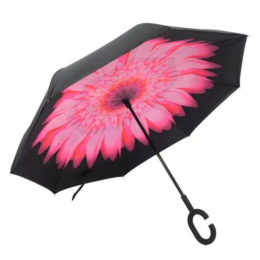 My Store inverted umbrella for all seasons in Australia, showcasing its unique design and sturdy construction.