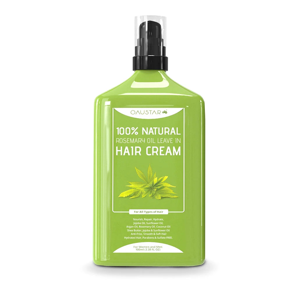 Rosemary Shampoo & Hair Leave In Repair Cream For Anti-Frizz, Dandruff, Dry Damaged Hair | Combo Pack