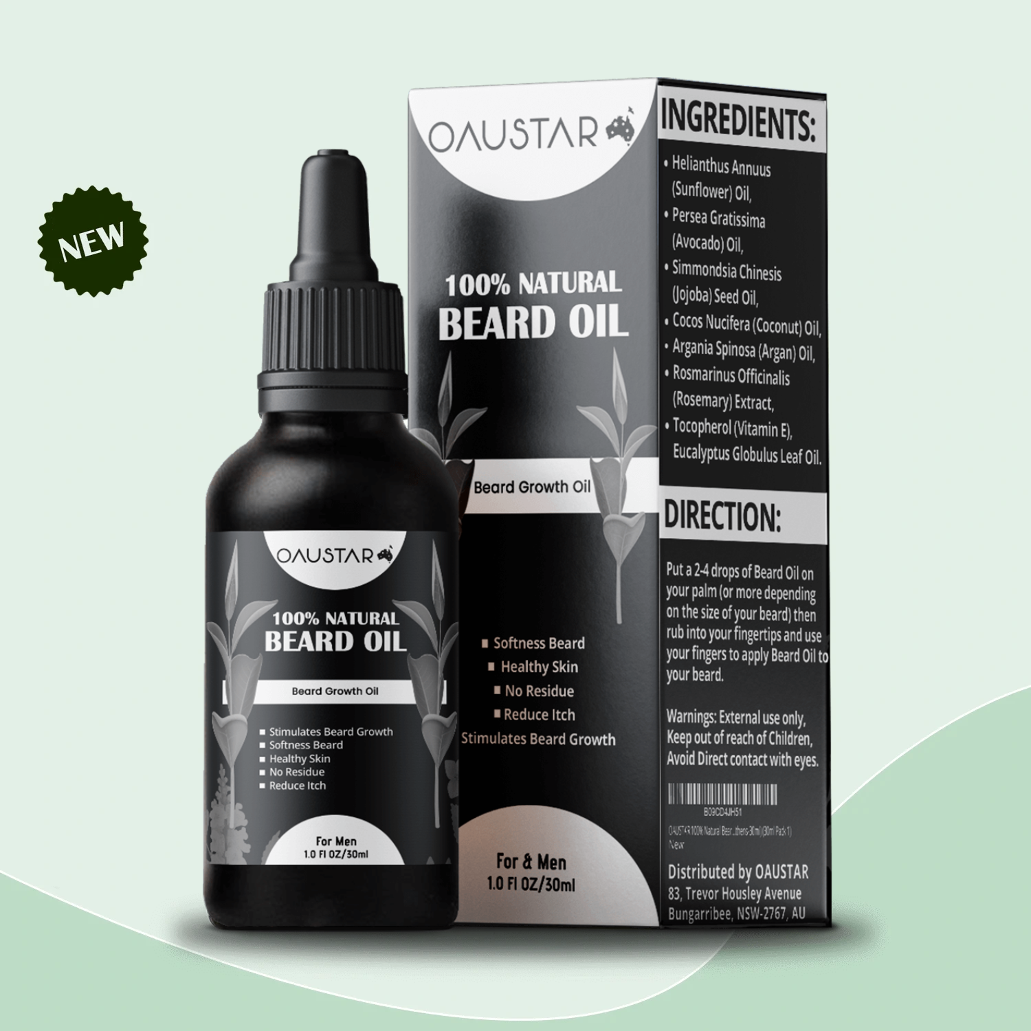 Hemp Oil & Beard Oil Combo Pack | Beard, Anti Stress, Pain Relief, Hair & Skin