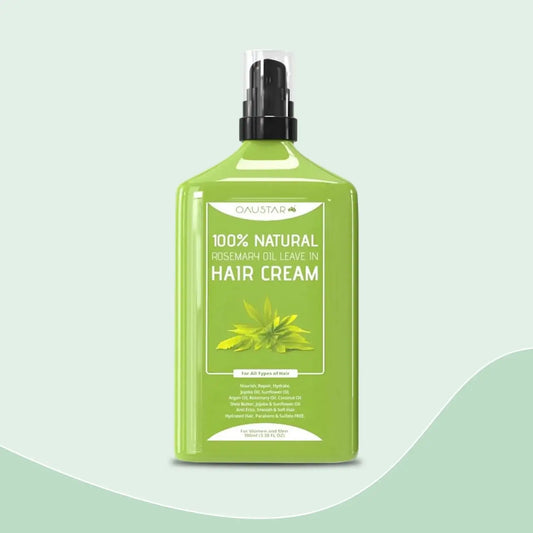 My Store Rosemary leave-in repair cream in 110ml jar, showing creamy texture for dry, curly, frizzy, and wavy hair care.