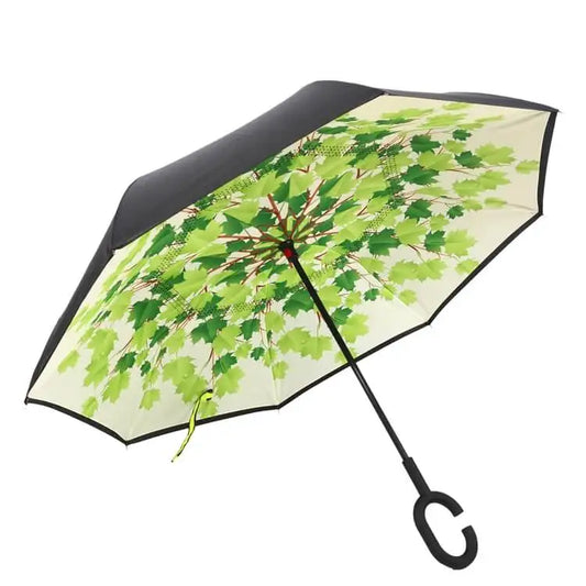 My Store upside down windproof umbrella with Australian design, featuring a reverse opening mechanism and durable wind-resistant construction.