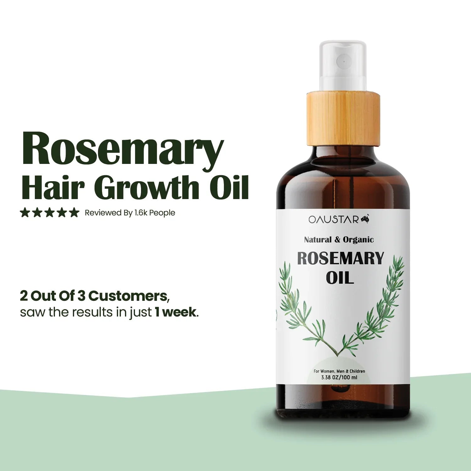 Organic Rosemary Hair Growth Oil for Dry & Damaged Hair