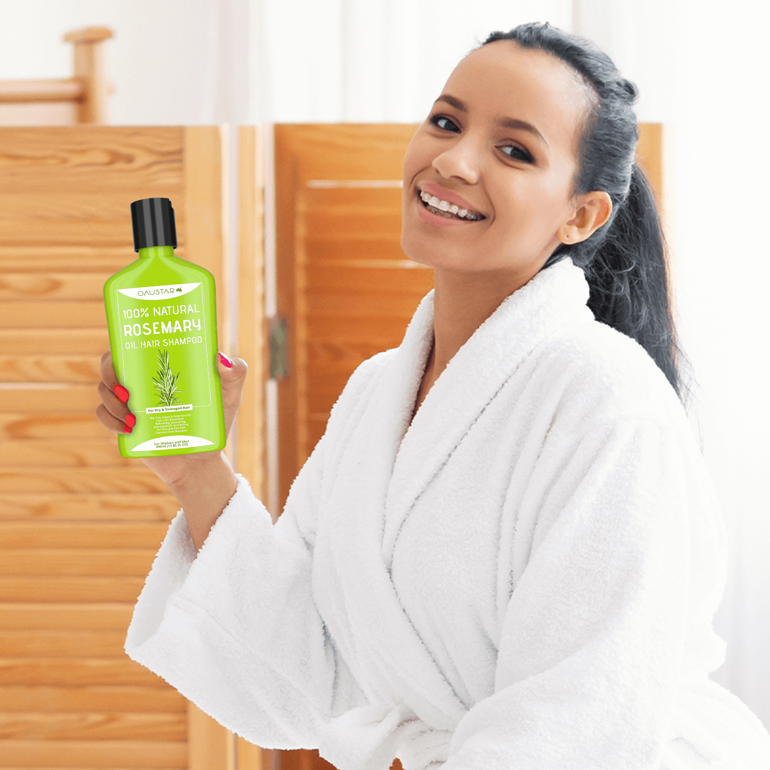 Rosemary Shampoo & Hair Leave In Repair Cream For Anti-Frizz, Dandruff, Dry Damaged Hair | Combo Pack